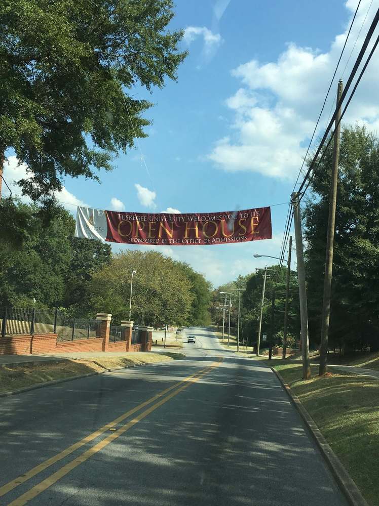 Tuskegee Open House Welcome sign