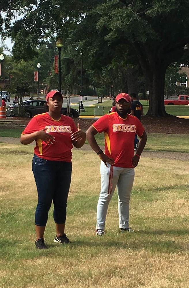 Two Tuskegee tour guides