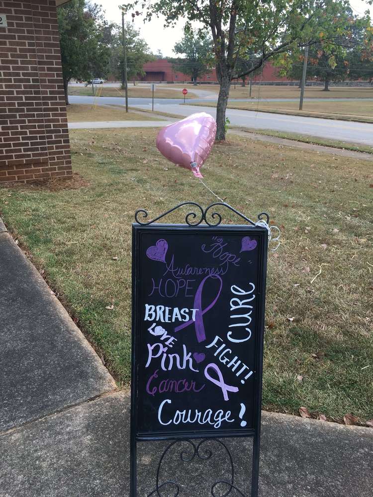 breast cancer awareness event sign