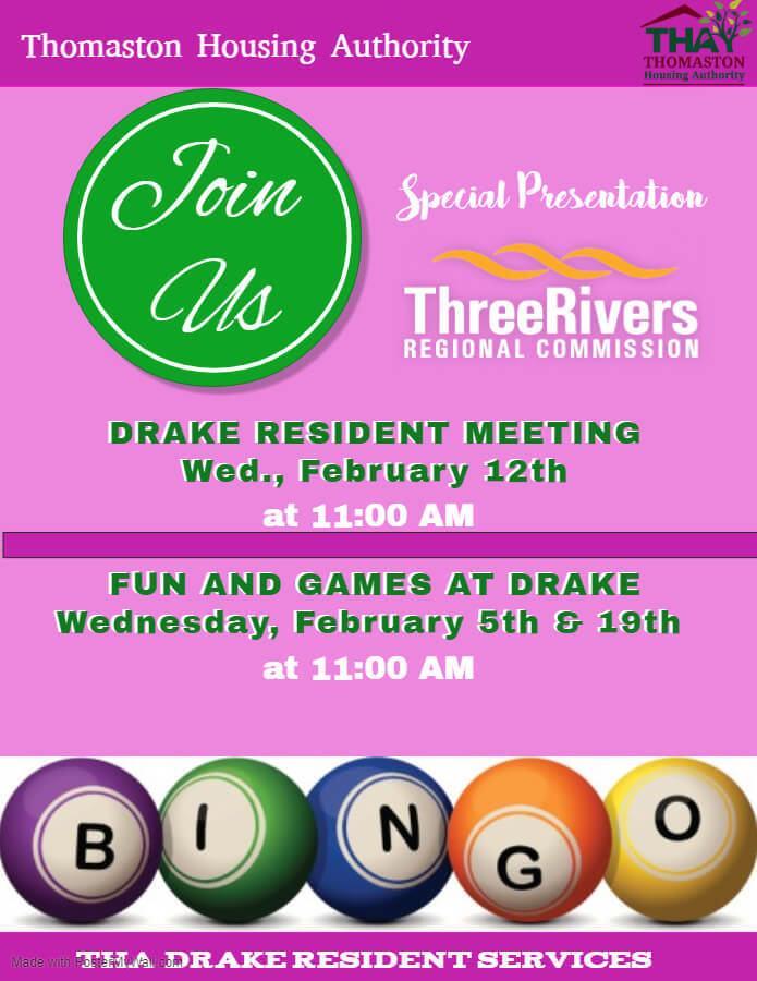 Drake Residents meetings Feb 2020