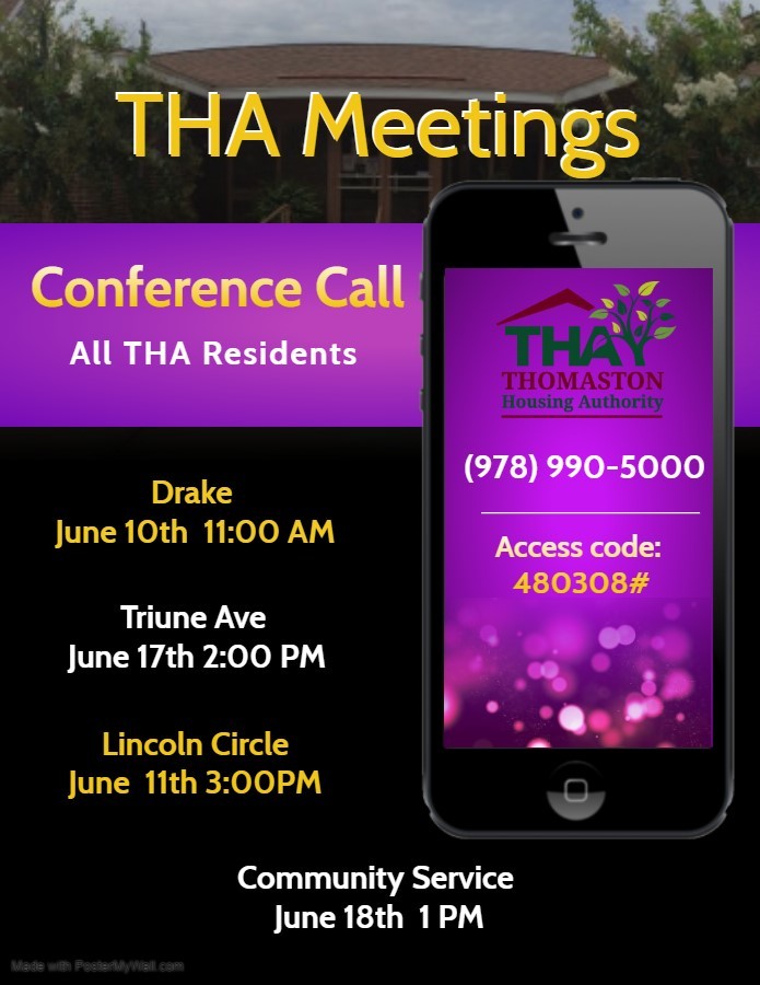 THA Meetings conference call details