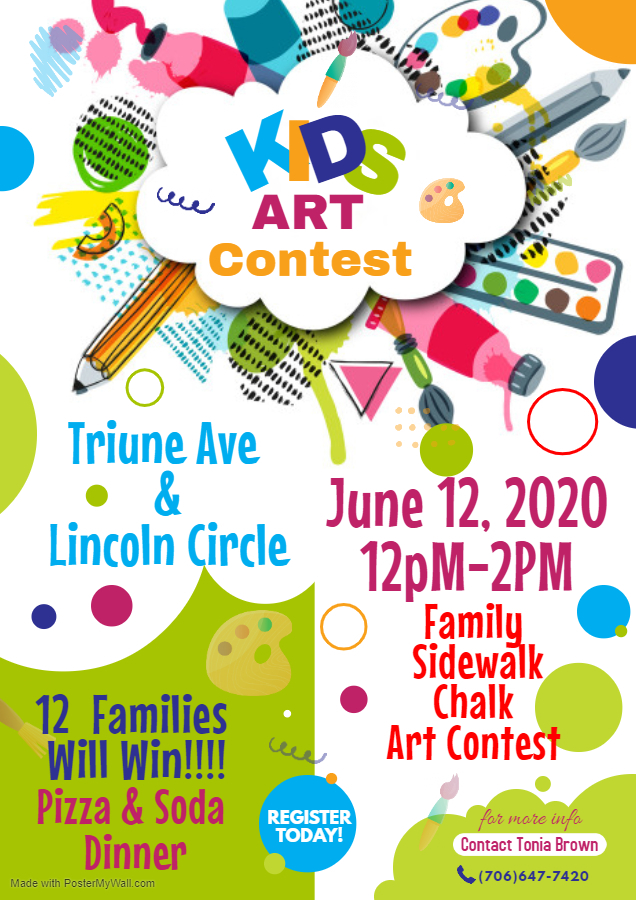 20200612 Kids Sidewalk Chalk Art Contest Thomaston Housing Authority