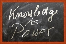 knowledge is power chalkboard