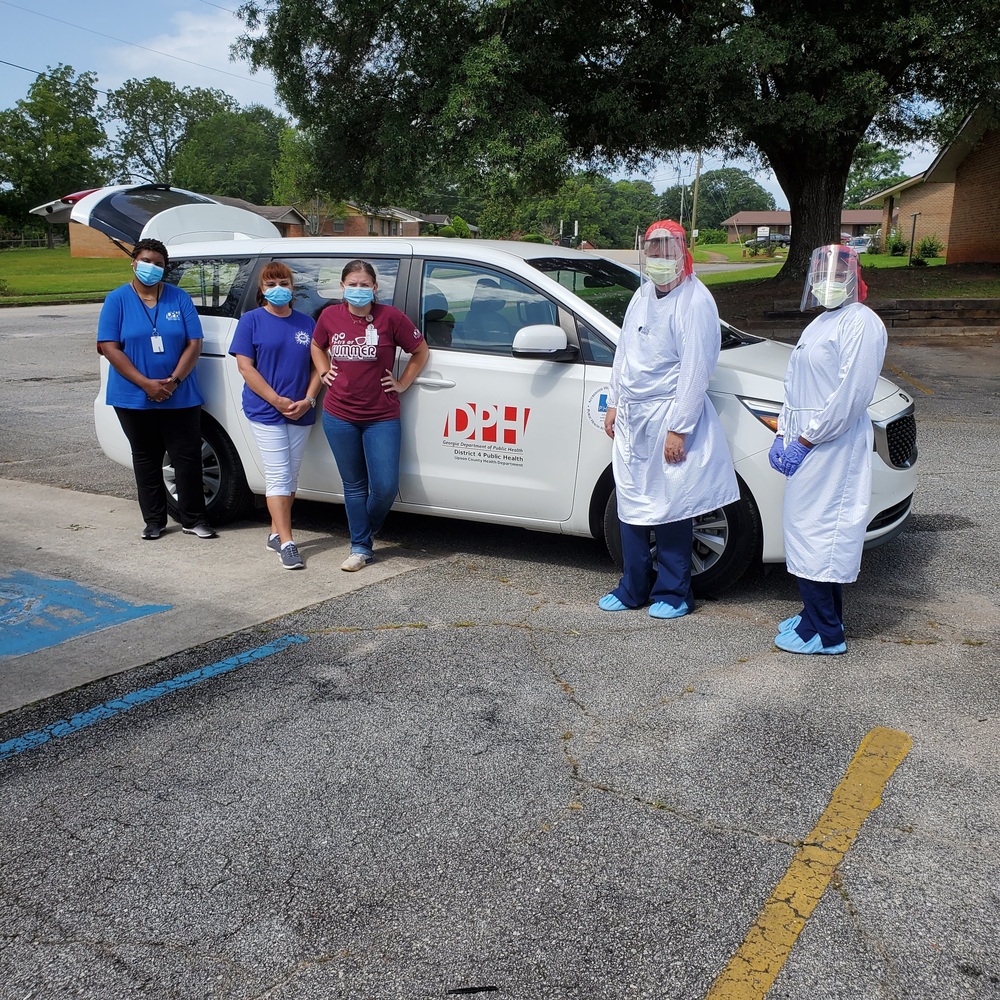 Staff and Upson County Health Department testers
