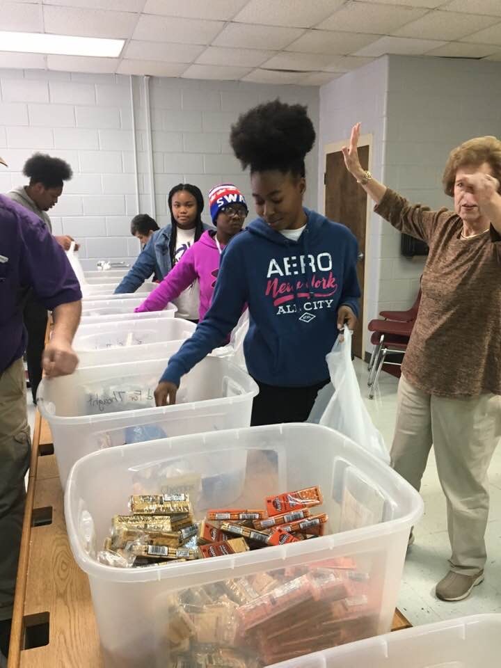 snack bag assembly line