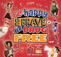 Be Happy Be Free Be Drug Free Flyer. 