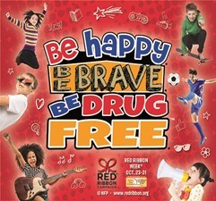 Be Happy Be Free Be Drug Free Flyer. 