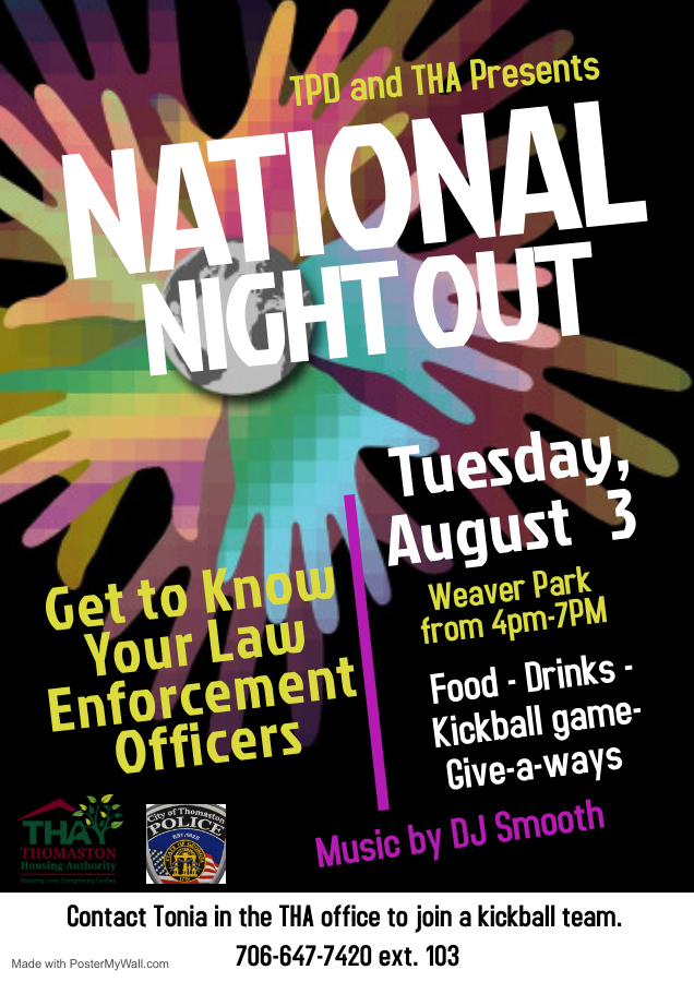 National Night Out 2021 flyer