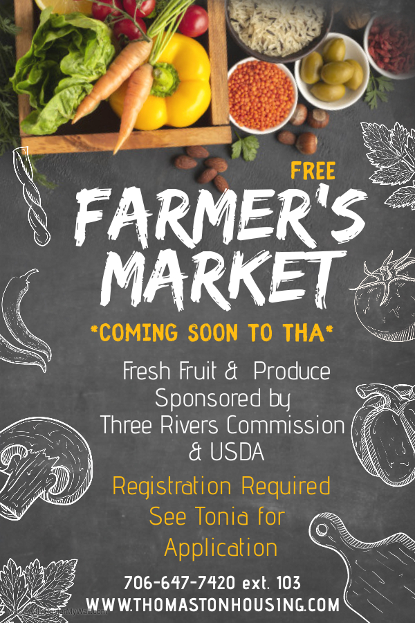 A Free Farmer's Market Flyer. All information in this flyer is listed above.